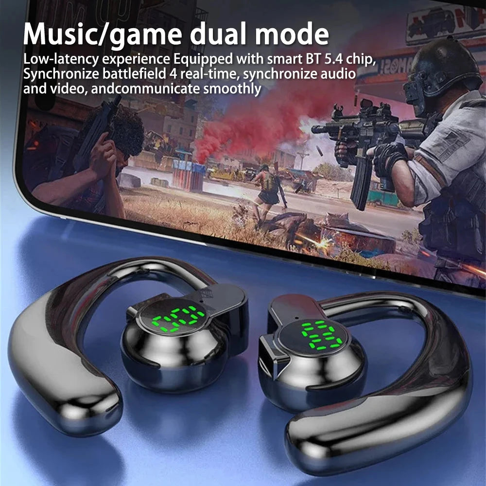 Bluetooth 5.4 Wireless Headset Noise Reduction Sports Earphones DealNede™