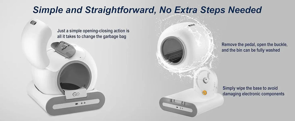 DOEL 65L Self-Cleaning Cat Litter Box App Control, ONLY Supports 2.4G WiFi w/Litter Mat&Trash Bags, Fit for Tofu & Mixed Litter DealNede™