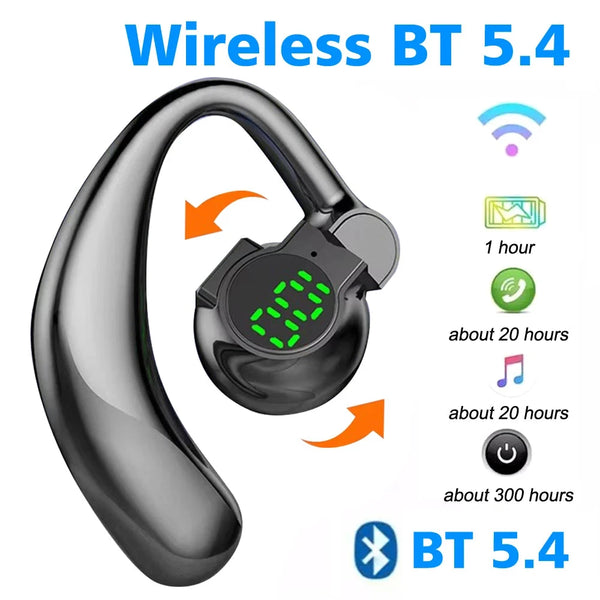 Bluetooth 5.4 Wireless Headset Noise Reduction Sports Earphones DealNede™