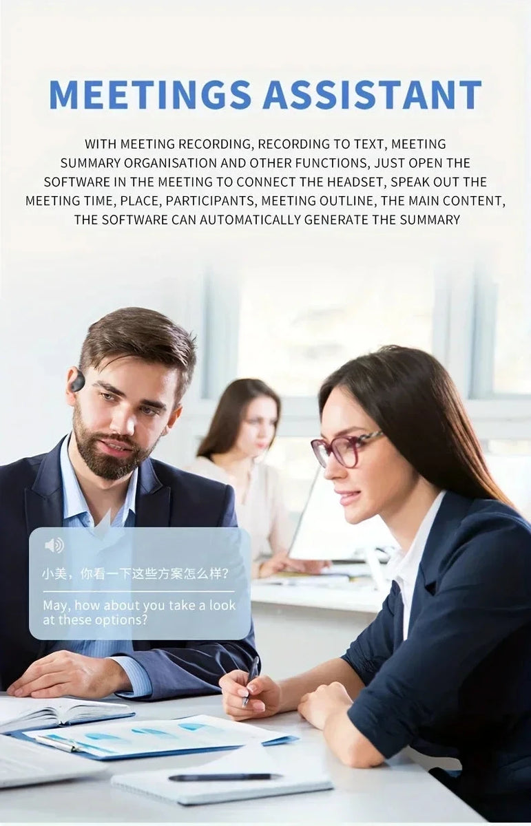 AI Translator Headphones Bluetooth 5.3 144-Language Earbuds DealNede™
