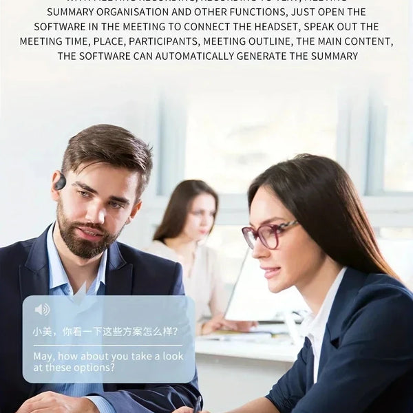 AI Translator Headphones Bluetooth 5.3 144-Language Earbuds DealNede™