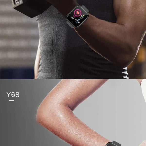 Y68 Smart Watch Heart Rate Oxygen Blood Pressure Monitor DealNede™