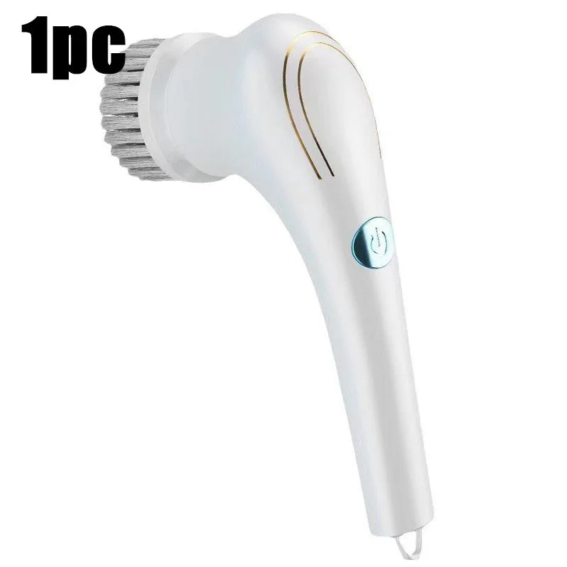 Electric Power Scrubber Kit - Rechargeable Cleaning Brush with Steel Wool Pads for Kitchen, Bath, Grill, Long Handle & Wa DealNede™