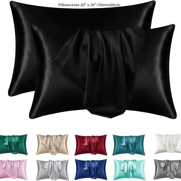 Satin Silk Pillowcase for Hair and Skin- 2pcs DealNede