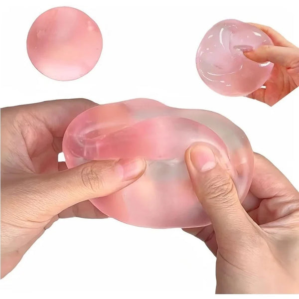 Handmade Coconut Oil Squishy Ball Slow Rising Fidget Stress Ball Clear Jelly Sensory Ball Soft Stress Relief Toy for Adults