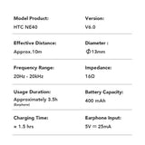 HTC NE40 Earphones Sports TWS Headphones