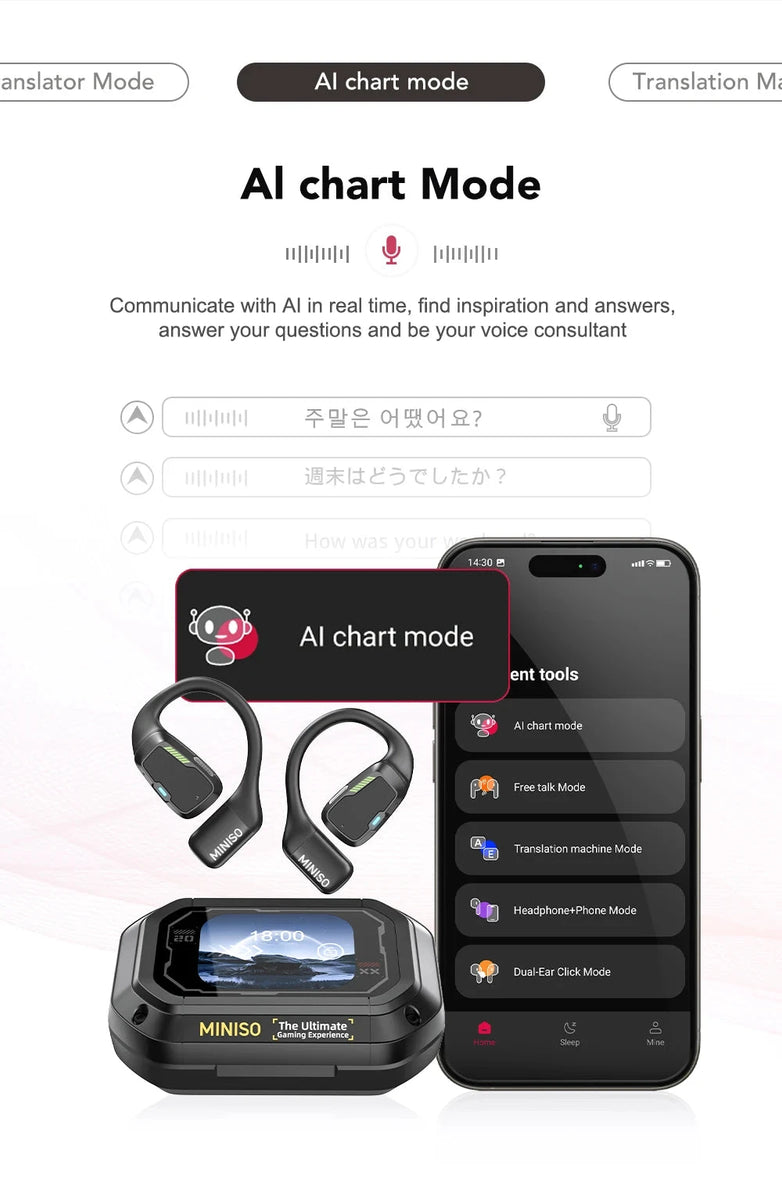MINISO M98 Translator Earphone AI Wireless Headphones DealNede™