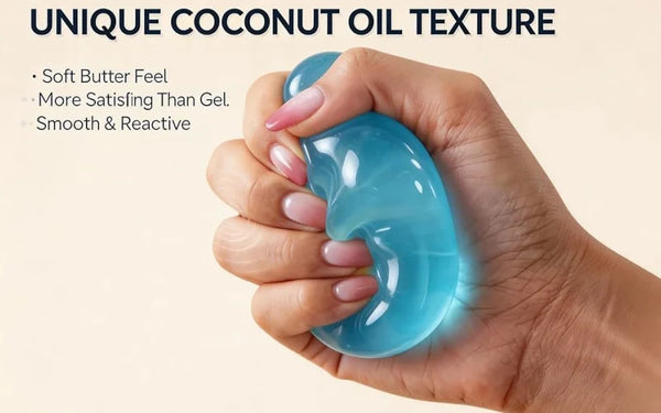 Handmade Coconut Oil Squishy Ball Slow Rising Fidget Stress Ball Clear Jelly Sensory Ball Soft Stress Relief Toy for Adults