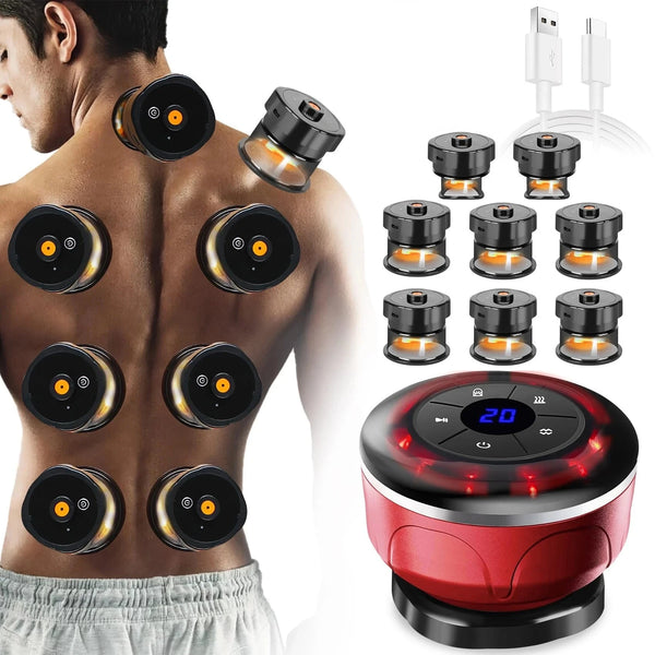 Electric Cupping Massager 8 Cups EMS Gua Sha Fat Burner Device DealNede™