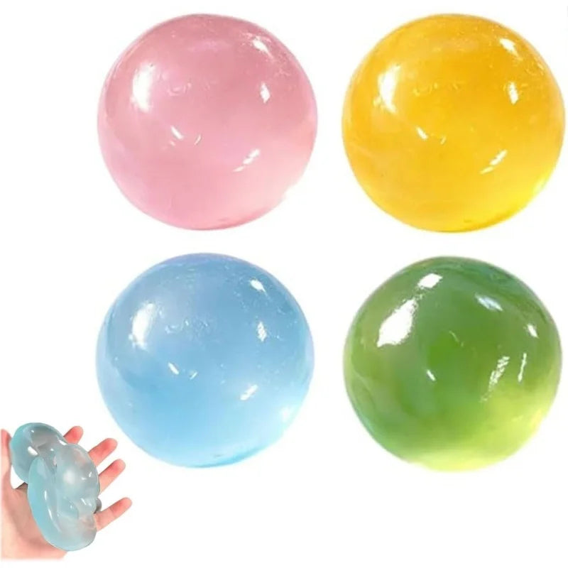 Handmade Coconut Oil Squishy Ball Slow Rising Fidget Stress Ball Clear Jelly Sensory Ball Soft Stress Relief Toy for Adults