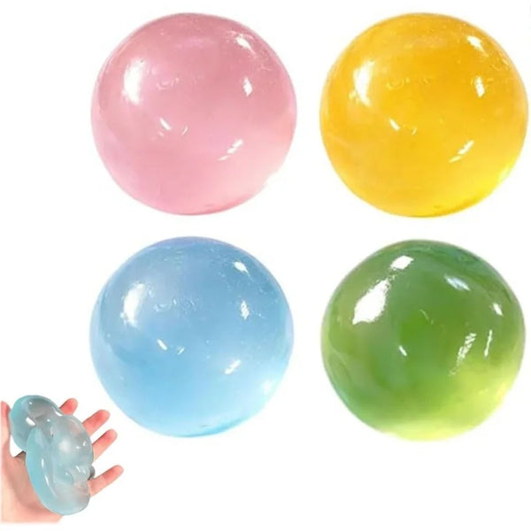 Handmade Coconut Oil Squishy Ball Slow Rising Fidget Stress Ball Clear Jelly Sensory Ball Soft Stress Relief Toy for Adults