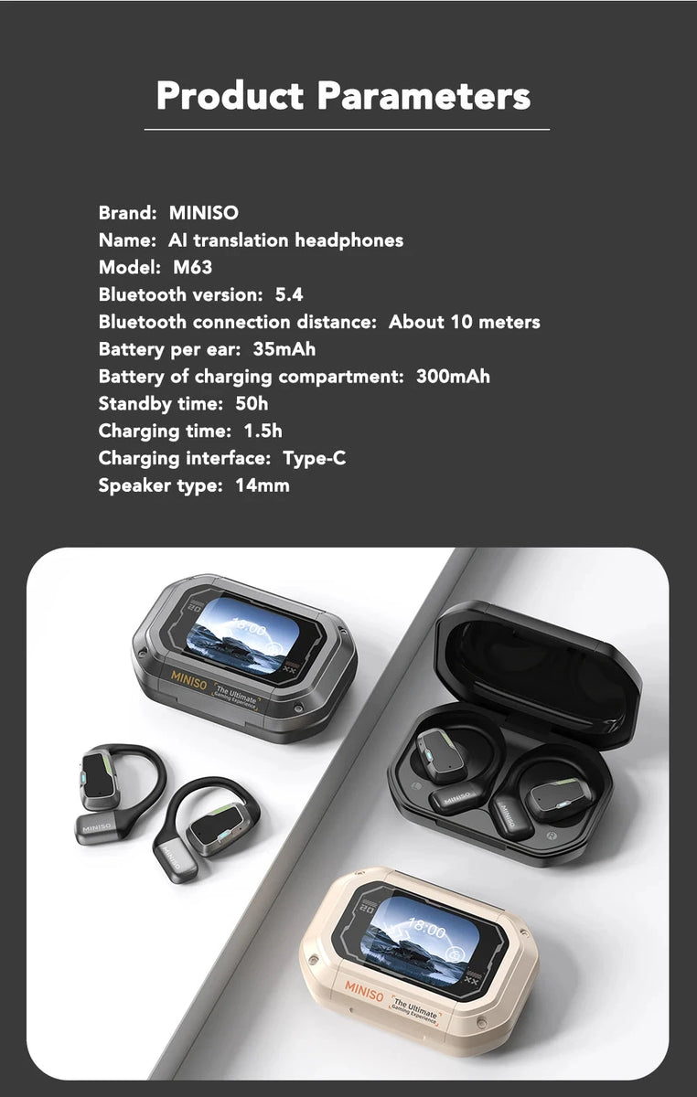 MINISO M98 Translator Earphone AI Wireless Headphones DealNede™