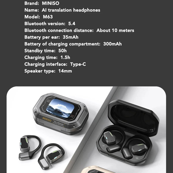 MINISO M98 Translator Earphone AI Wireless Headphones DealNede™
