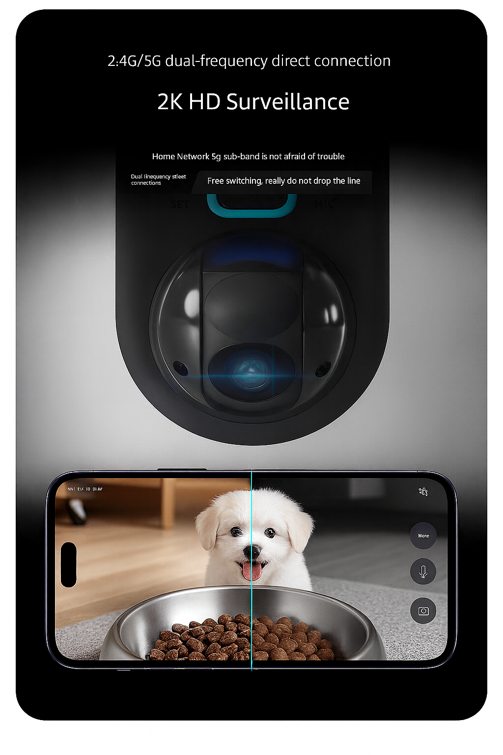 4L Smart Pet Feeder with HD Camera & WiFi – Automatic Cat & Dog Food Dispenser with App Control DealNede