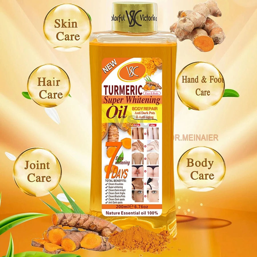 200ml Turmeric Essential Oil for Face & Body Moisturizing Hydration, nourishing skin care