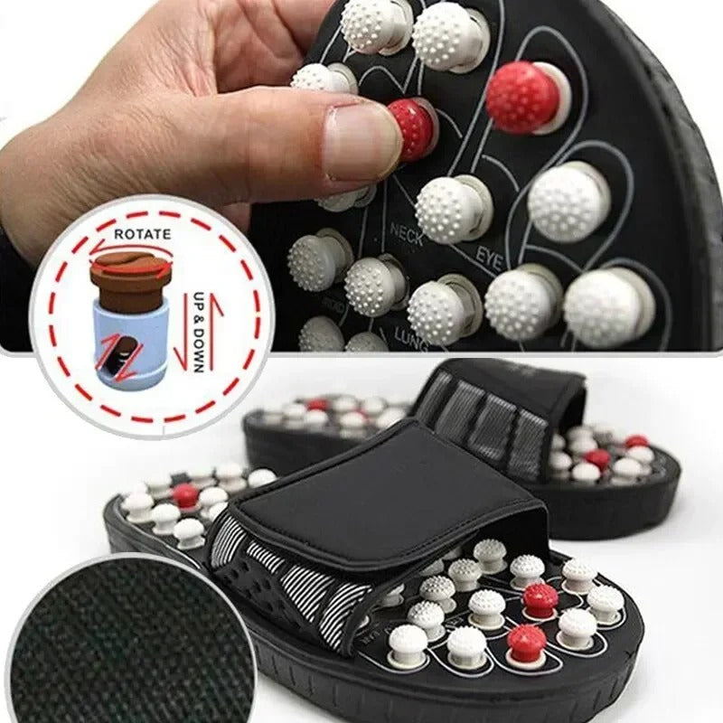 Home women's summer cool slippers indoor home non-slip home couple massage slippers foot acupuncture point foot massage shoes for men DealNede™