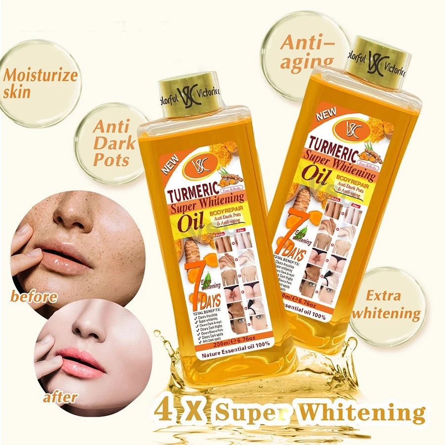 200ml Turmeric Essential Oil for face and body hydrating and moisturizing skincare.