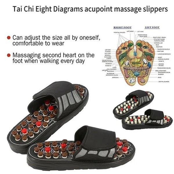 Home women's summer cool slippers indoor home non-slip home couple massage slippers foot acupuncture point foot massage shoes for men DealNede™
