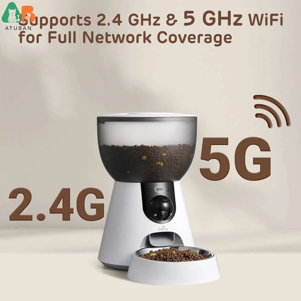 Smart Pet Feeder 4L HD Camera WiFi Automatic Cat and Dog Food Dispense DealNede
