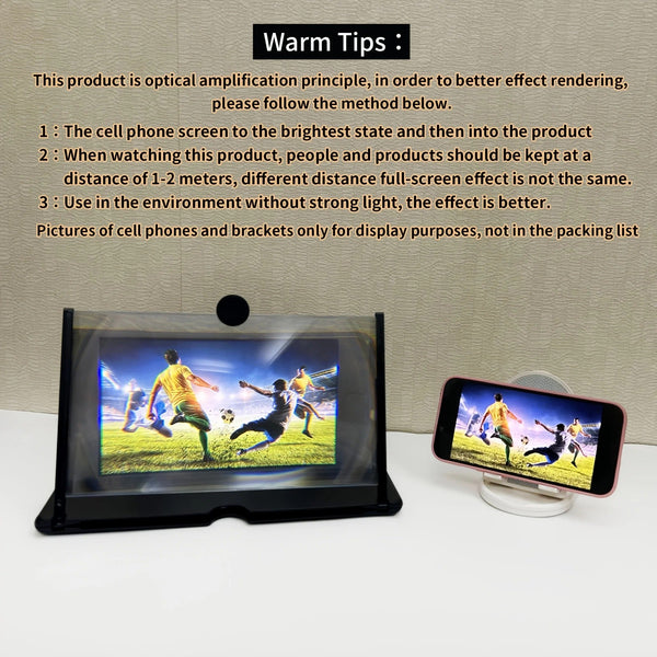 12 Inch Phone Screen Amplifier 3D HD Mobile Video Magnifier DealNede™