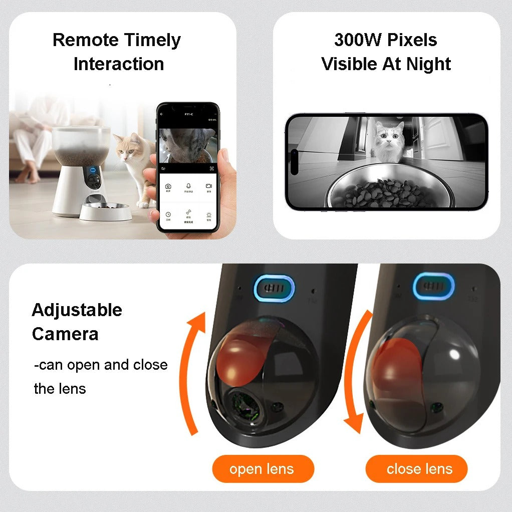 4L Smart Pet Feeder with HD Camera & WiFi – Automatic Cat & Dog Food Dispenser with App Control DealNede