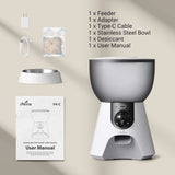 Smart Pet Feeder 4L HD Camera WiFi Automatic Cat and Dog Food Dispense DealNede